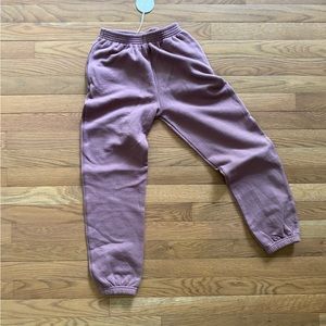 Petit Vilains Sweat Pants. NWT. Dark mauve/light plum color. Price firm.